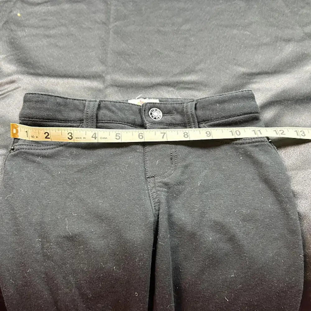 Circo Girls Pants‎ S/6Y Black Jean Style Adjustable Waist EUC